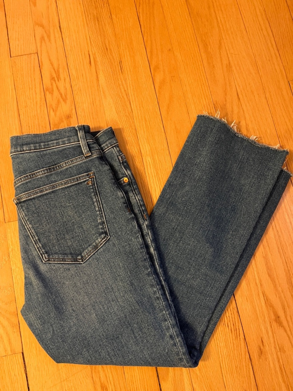 Madewell Kick Out Jeans with Raw Hem - Mid-Rise